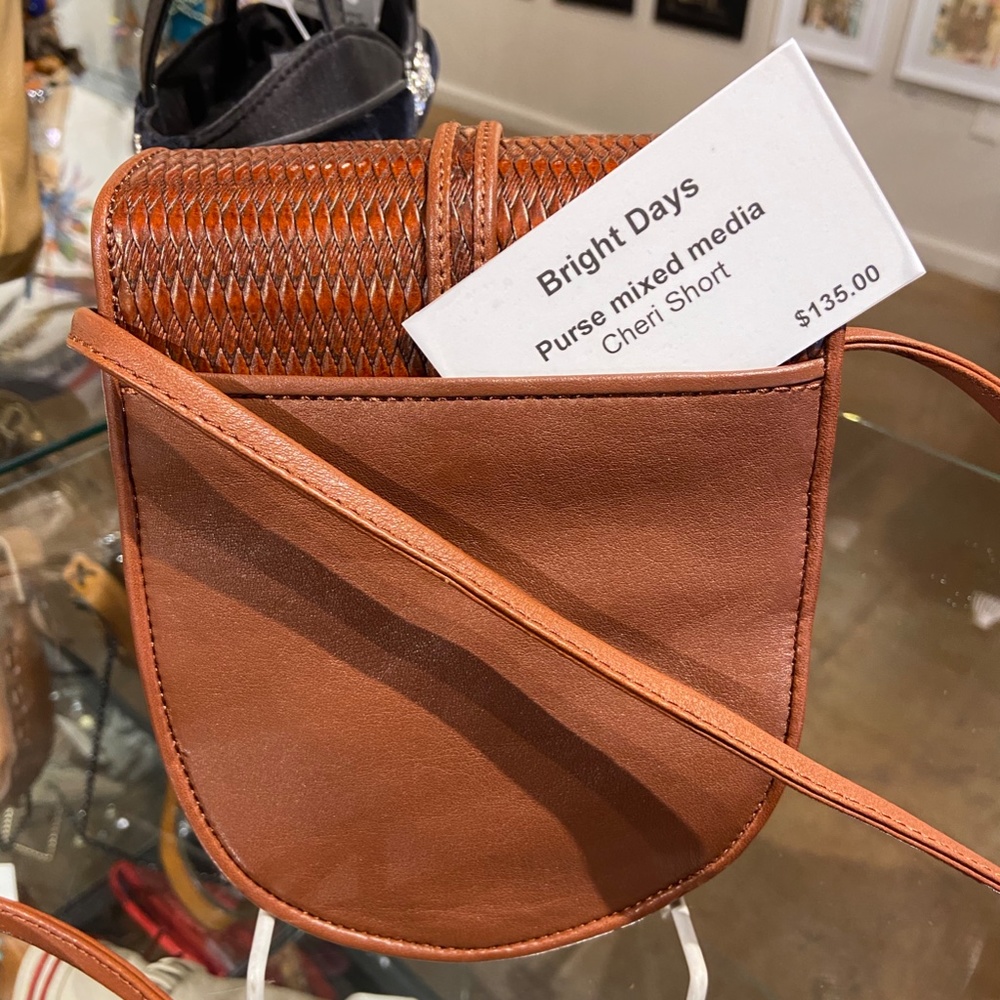 Brighton leather woven crossbody bag - Picture 5 of 10